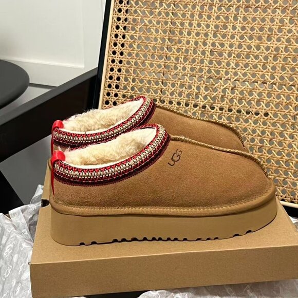 Ugg Tazz Platform Slippers Chestnut - Picture 4 of 9